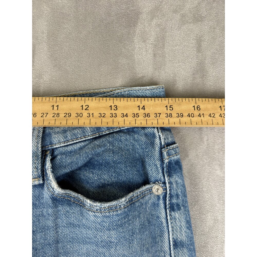 FRAME Straight Leg Jeans 29 Raw Hem Light Wash - Picture 10 of 13